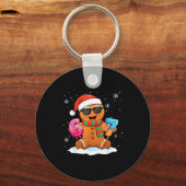 Funny Gingerbread Six Seven 67 Ice Cream Drip Chri Sleutelhanger (Voorkant)