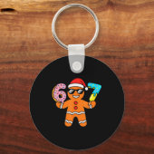 Funny Gingerbread Six Seven 67 Ice Cream Drip Chri Sleutelhanger (Voorkant)