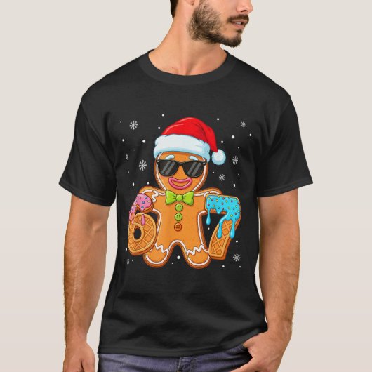 Funny Gingerbread Six Seven 67 Ice Cream Drip Chri T-shirt (Voorkant)