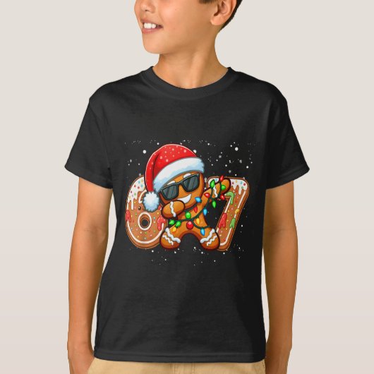 Funny Gingerbread Six Seven 67 Ice Cream Drip Chri T-shirt (Voorkant)
