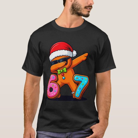 Funny Gingerbread Six Seven 67 Ice Cream Drip Chri T-shirt (Voorkant)