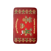Funny Gingerbrood Cookies Badmat (Voorkant Verticaal)