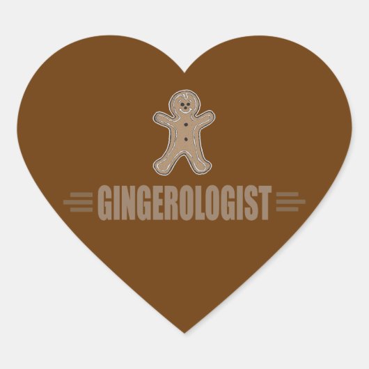 Funny Gingerbrood Hart Sticker (Voorkant)