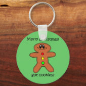 Funny gingerbrood kerstman sleutelhanger (Voorkant)