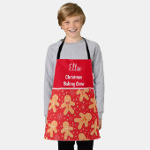 Funny Gingerbrood man koekjes eigen naam Schort (Gedragen)