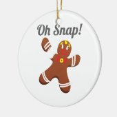 Funny Gingerbrood Man Oh Snap-kerstcadeaus Keramisch Ornament (Links)
