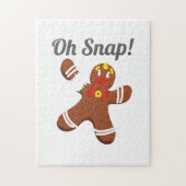 Funny Gingerbrood Man Oh Snap-kerstcadeaus Legpuzzel (Verticaal)