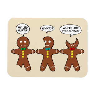 Funny Gingerbrood Men Cookies Magneet