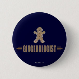 Funny Gingerbrood Ronde Button 5,7 Cm