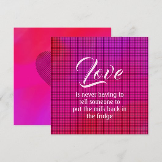 Funny Gingham Valentijn (Voorkant / Achterkant)