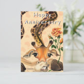 Funny Giraffe Anniversaire Carte (Debout devant)