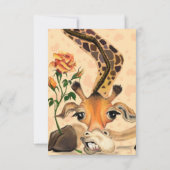 Funny Giraffe Anniversaire Carte (Dos)