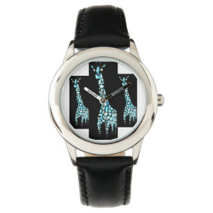 Funny Giraffe Art Wilde Dieren Horloge