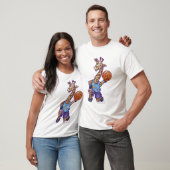 Funny Giraffe Basketball Star T-shirt (Unisex)
