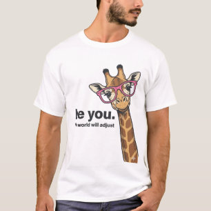 Funny Giraffe Be You Vintage Gravure Shirt Ontwerp