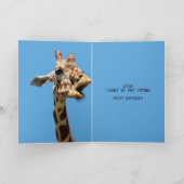 Funny Giraffe Birthday Kaart (Binnen)