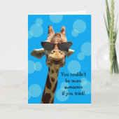 Funny Giraffe Carte d'anniversaire (Devant)