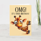 Funny Giraffe Carte d'anniversaire (Devant)