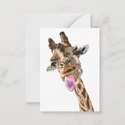 Funny Giraffe Carte d'anniversaire (Dos)