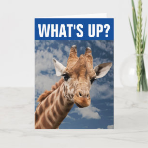 FUNNY GIRAFFE CARTE DE RECONNAISSANCE POUR DIRE BO