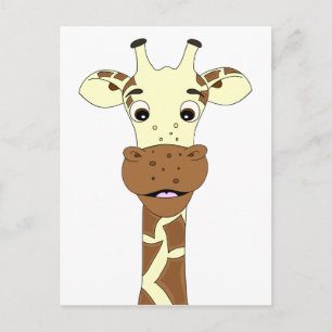 Funny giraffe cartoon kinder briefkaart