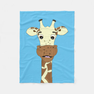 Funny giraffe cartoon kinder fleece deken