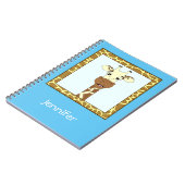 Funny giraffe cartoon kinder notitieboek (Linkerzijde)