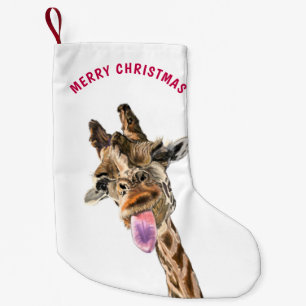 Funny Giraffe Christmas Stocking - Smile Kleine Kerstsok
