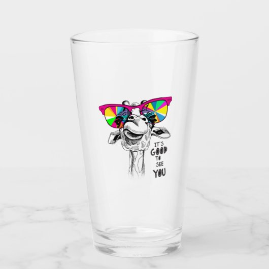 Funny Giraffe Copy Glas (Voorkant)