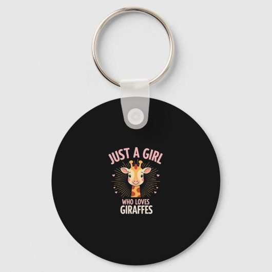 Funny Giraffe Design For Women Girls Safari Giraff Sleutelhanger (Voorkant)