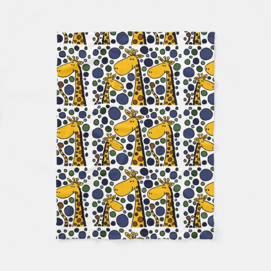 Funny Giraffe Family Abstracte Art Fleece Blanket (Voorkant)
