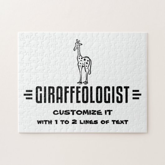 Funny Giraffe Legpuzzel (Horizontaal)