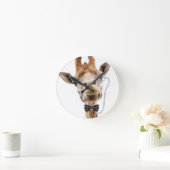 Funny Giraffe met Bowtie en Monocle Ronde Klok (Huis)
