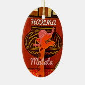 Funny Giraffe met coole tekst Hakuna Matata Keramisch Ornament (Rechts)