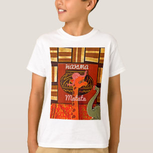 Funny Giraffe met coole tekst Hakuna Matata T-shirt