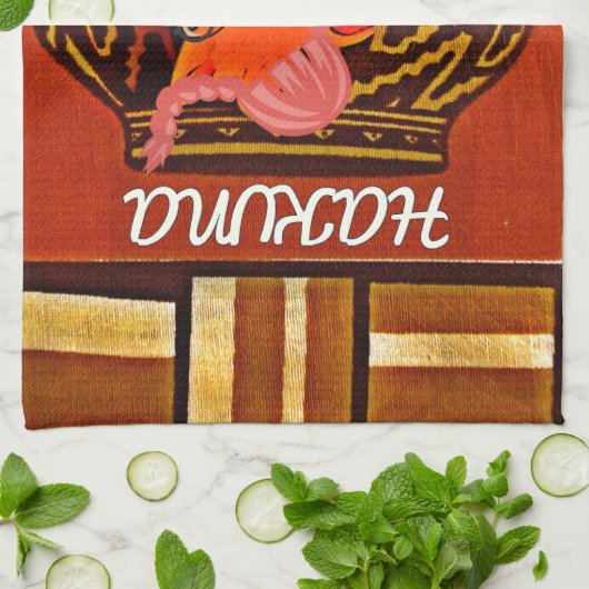 Funny Giraffe met coole tekst Hakuna Matata Theedoek (Gevouwen)