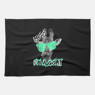 Funny Giraffe Moo Im a Goat Cute Zoo Animal Gift Theedoek