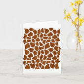 Funny Giraffe Pattern Lazy Halloween Costume  Kaart (Gele Bloem)