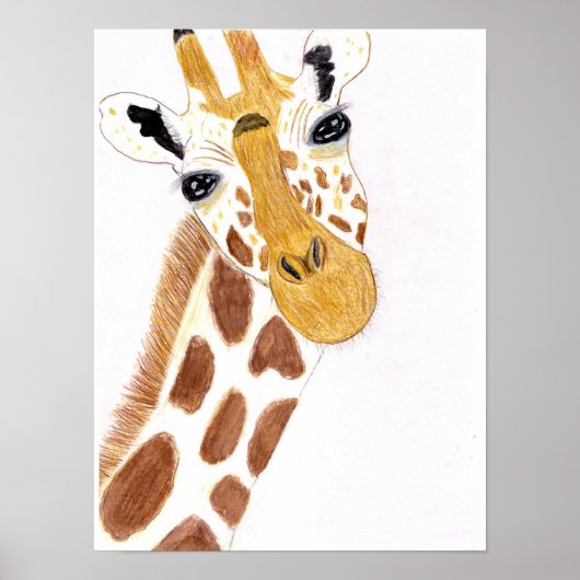 Funny Giraffe Poster (Voorkant)