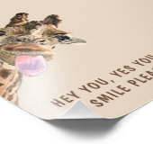 Funny Giraffe Poster Hey You Smile Please (Coin)