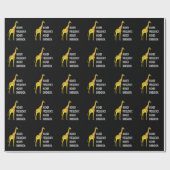 Funny Giraffe Pun Cadeaupapier (Vlak)