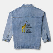 Funny Giraffe Pun Denim Jacket (Achterkant)