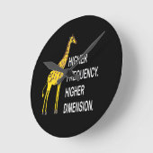 Funny Giraffe Pun Ronde Klok (Hoek)