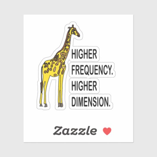 Funny Giraffe Pun Sticker (Vel)