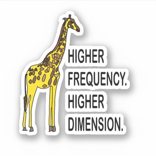 Funny Giraffe Pun Sticker (Voorkant)