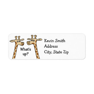 Funny Giraffe Return Address Labels
