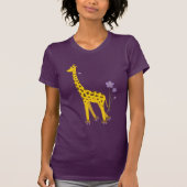 Funny Giraffe Roller Skating Dark Womens T-shirt (Voorkant)