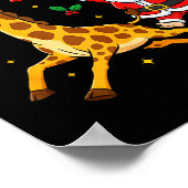 Funny Giraffe Santa Claus Boots Christmas Womens M Poster (Hoek)