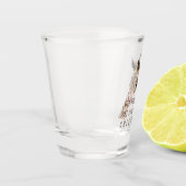 Funny Giraffe Shot Glass Cheers - Aangepaste tekst Glas (Links)