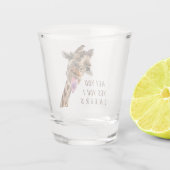 Funny Giraffe Shot Glass Cheers - Aangepaste tekst Shot Glas (Achterkant)